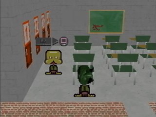 Paul and Marvin standing around in the last classroom
